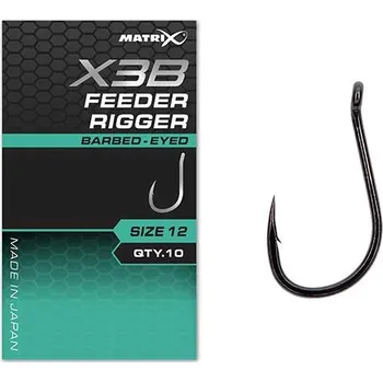 Rybářský háček X3B Feeder Rigger Size 10 Barbed - Eyed