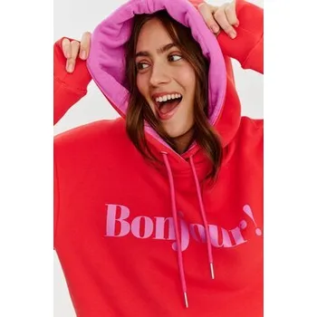 Pánská mikina NAOKO Mikina Adieu Amour Červená Regular Fit S