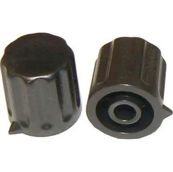 Knoflík Přístrojový knoflík KP1404, 14x15mm, hřídel 4mm, černý