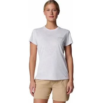 Dámské tričko olumbia Bluebird Canyon™ Short Sleeve Crew W 2072523100 - white/popflorid/jacquard S