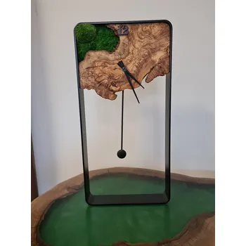 Hodiny Hodiny kyvadlové + olivové dřevo + mech - RW_KYV_2