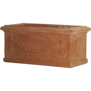 Květináč Terakota - květináč - GARLAND RECTANGLE - Itálie - 45 x 23 x18 V