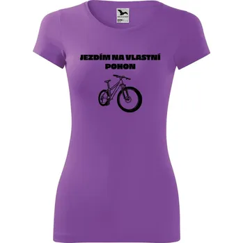Dámské tričko DOBRÝ TRIKO Dámské tričko Vlastní pohon Velikost: S, Barva: Fialová
