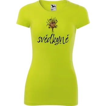 Dámské oblečení DOBRÝ TRIKO Dámské tričko Svědkyně kytice Velikost: 2XL, Barva: Limetková