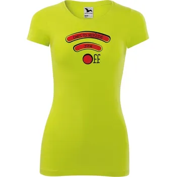 DOBRÝ TRIKO Dámské tričko Jsem OFF Velikost: S, Barva: Limetková