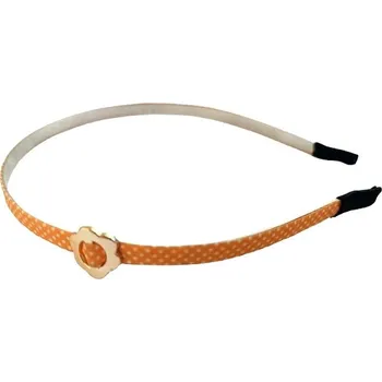 Čelenka do vlasů oranžová se zlatým kvítkem 1 kus