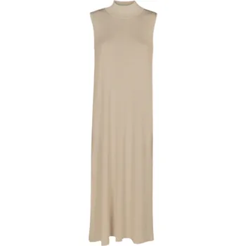 Dámské šaty SLEVA: Šaty z merino vlny a hedvábí AME béžová M / Béžová