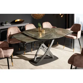 Jídelní stůl Jídelní stůl - Inception, 130-190 cm, šedohnědý mramor