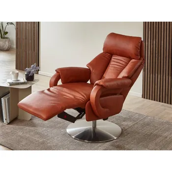 Křeslo Kožené polohovací televizní křeslo CODY LAZYLINE s elektrickým polohováním a kardiováhou