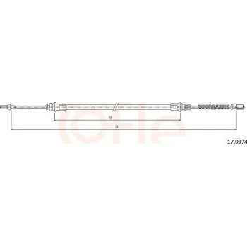 Brzdový systém Lanovod parkovací brzdy COFLE 17.0374