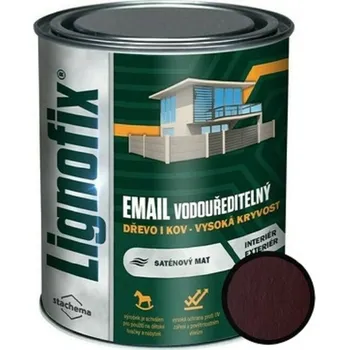 Lak na dřevo STACHEMA Barva vrchní Lignofix Email vodouředitelný čokoládová 0,75 l
