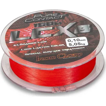 Iron Claw šňůra LCX8 150m 0,21mm červená