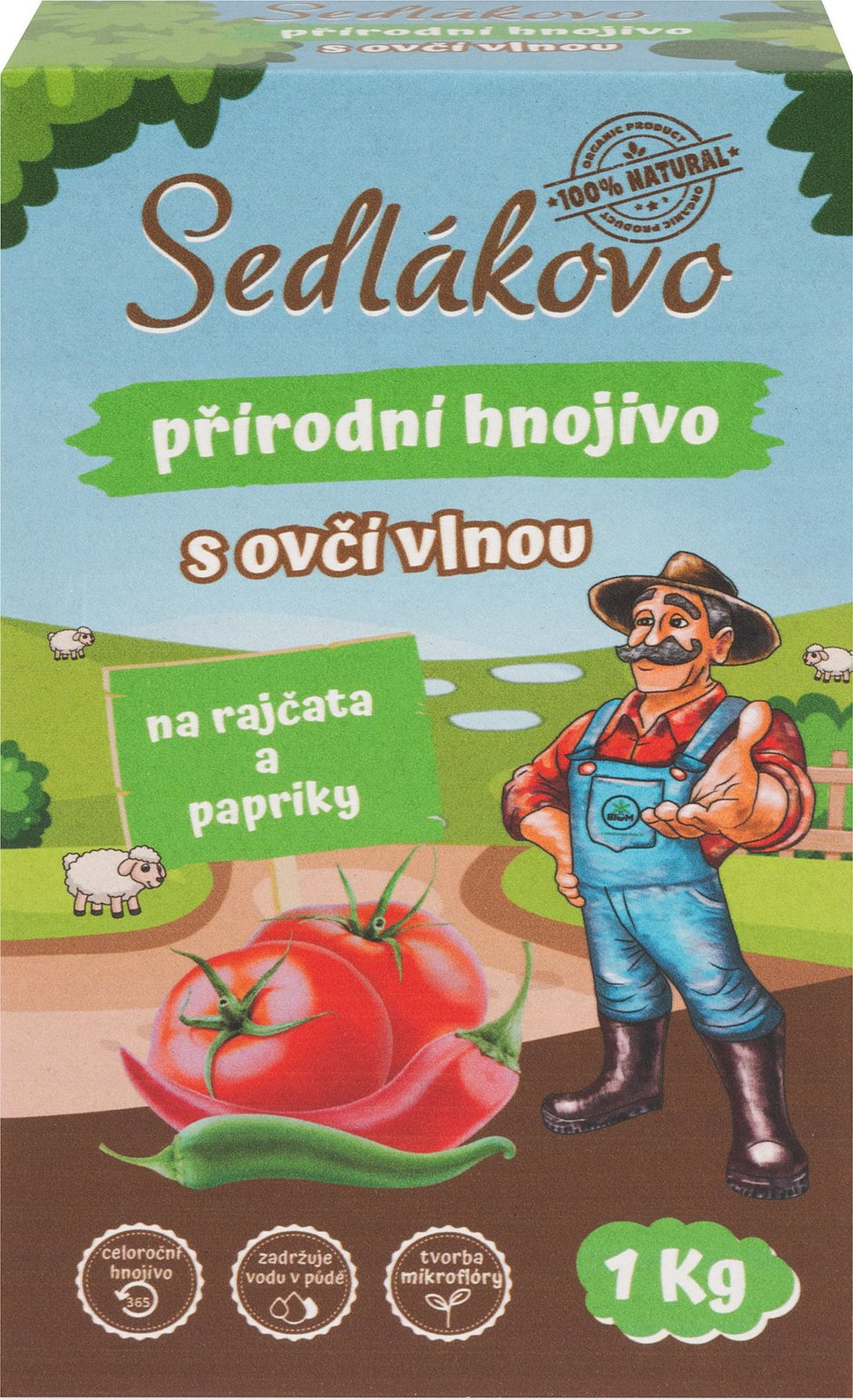 Sedlákovo hnojivo s ovčí vlnou na rajčata a papriky 1 kg