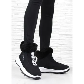 Dámská zimní obuv Prety Černé zateplené boty 9101-1B Velikost: 37