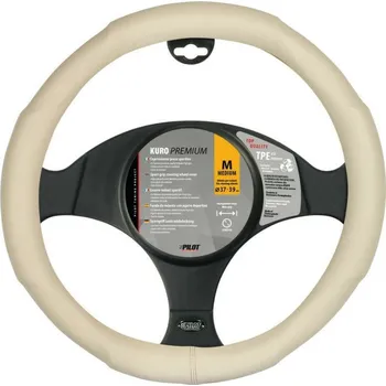 Příslušenství ke karavanu Potah volantu KURO PREMIUM, béžový, 37-39cm