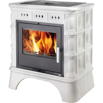 Krbová kamna HAAS+SOHN MATERA kachlová kamna 4-7,9kW, černá/slonová kost - doprava zdarma