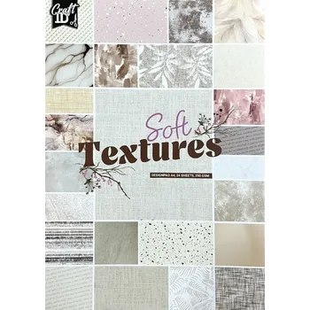 Umělecký papír Creative Craft Group Sada oboustranných papírů Soft Textures (250g/m2,24 listů) A4