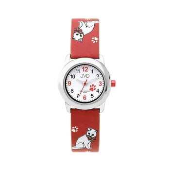 Hodinky Dětské dívčí hodinky JVD J7153.3 s kočičími motivy a kočkami