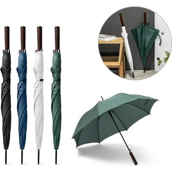 Deštník APOLO. Ponžé recyklovaného polyesteru (100% rPET) deštník s automatickým otevíráním bez potisku bez potisku 1 bez potisku