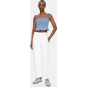 Dámské džíny Tommy Jeans Jeansy Layla DW0DW20018 Bílá Straight Fit 27_32