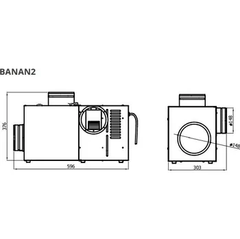 Kouřovod Karl ventilační sestava BANAN2, průměr 150mm