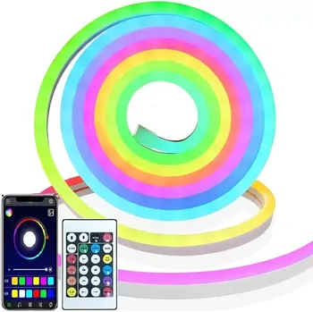 LED páska LED N/001 neonový RGB pásek 1 metr Bluetooth (Flexibilní LED pásek USB 1 metr )