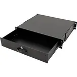 Roline Uzamykatelná zásuvka do 19" rozvaděče, 2U, 400mm, černá - 26.21.0269