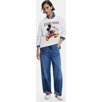 Dámská mikina Desigual Mikina Avery Mickey 25SWSK45 Écru Regular Fit XXL