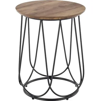 Konferenční stolek Stylový kavový stolek Nubira S do obývacího pokoje ořech s černou - Halmar Ořech / Černá 40x51 cm