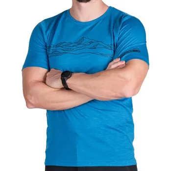 Pánské tričko Pánské merino triko Northfinder Rainer TR-5006OR-281 Blue 25/26 M