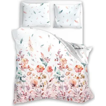 Povlečení Bavlněné povlečení MILAGRO VERDE 001 160x200 cm + 2x 70x80 cm bílé