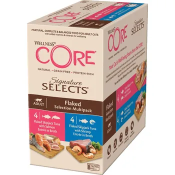 Krmivo pro kočku Wellness Pet Food Core Signature Selects Flaked Selection Multipack 8x 79 g