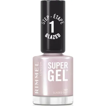 Přípravek na nehty Rimmel Super Gel gelový lak na nehty bez užití UV/LED lampy odstín 107 Glazed Out 12 ml