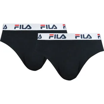 Slipy Pánské slipy Fila MAN BRIEF 2-PACK 2XL Černá, Bílá, Tmavě modrá, Červená