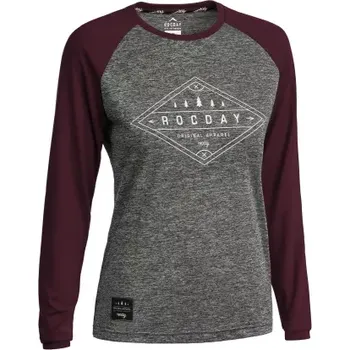 cyklistický dres Rocday Dámský dres na kolo Line Melange/Burgundy - L