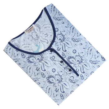 Dámské noční prádlo Dámská bavlněná noční košile C-Lemon - BL3317-T Barva: Světle modrá, Velikost: 3XL