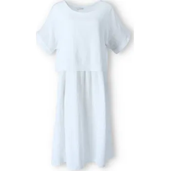 Dámské šaty Kombinovaná šatovka s přehozem 2080 barva: bílá