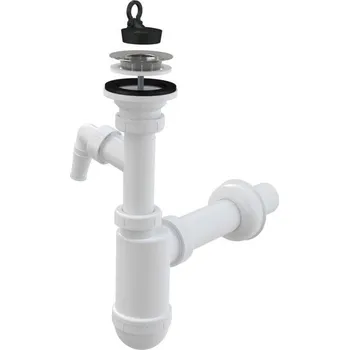 Sifon umyvadlový s přípojkou, výpustí a nerezovou mřížkou Concept