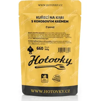 Hotové jídlo Kuřecí na kari s kokosovým krémem (1 porce)