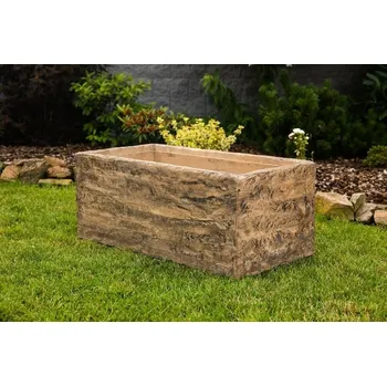 Květináč PROFIBA Betonový květináč Desná - imitace dřeva