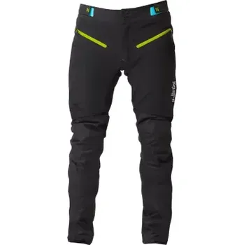 Cyklistické kalhoty Dirtlej Kalhoty na kolo Trailscout Long Waterproof Black/Lime - S
