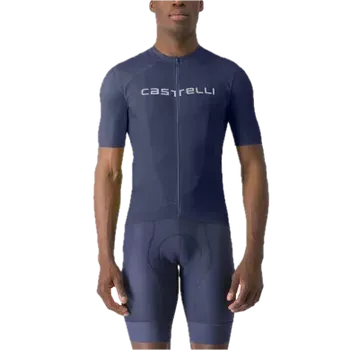 cyklistický dres Castelli pánský cyklistický dres Prologo Lite, Belgian Blue/Ivory - XL
