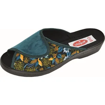 Dámské pantofle Rogallo 29531 dámská domácí obuv petrolejová Barva: Zelená, Velikost: 42