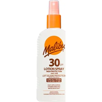 Přípravek po opalování Malibu Lotion Spray High Protection sprej na opalování SPF 30 200 ml