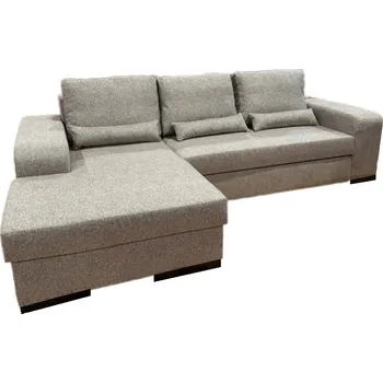 Sedací souprava Rozkládací rohová sedačka MIRAIGO světle hnědá melír DOPRODEJ