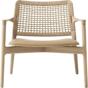 Křeslo Křeslo Vipp488 Cabin Lounge přírodní dub žlutohnědá kůže