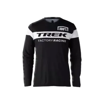 Pánské tričko Trek pánské triko s dlouhým rukávem 100% Factory Racing Airmatic, černé/bílé - XL
