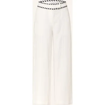 Dámské kalhoty Reiss Dámské Marlene Kalhoty Fawn Ze Lnu, bílá, 38