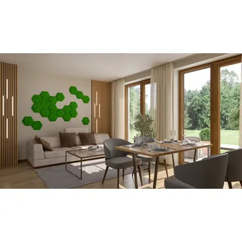 Obklad Windu Dekorativní obklad na stěnu, Mech, hexagon, 300x260 mm, 0,037 m2