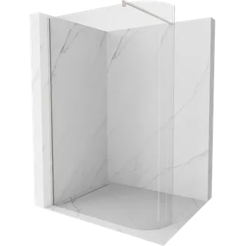 Mexen Kioto-R zaoblená sprchová stěna Walk-in 150 x 200 cm, transparentní 8 mm, kartáčovaný nikl - 800-150-101-97-06 Sprchové stěny